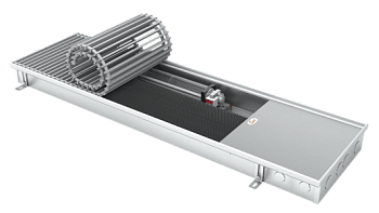Конвектор EVA с вентилятором: глубина 75 мм, ширина 303 мм, длина 3000 мм